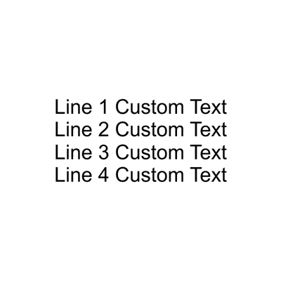 4 Line Custom Wood Handle Stamp - alternate view