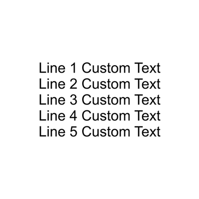 5 Line Custom Wood Handle Stamp - alternate view