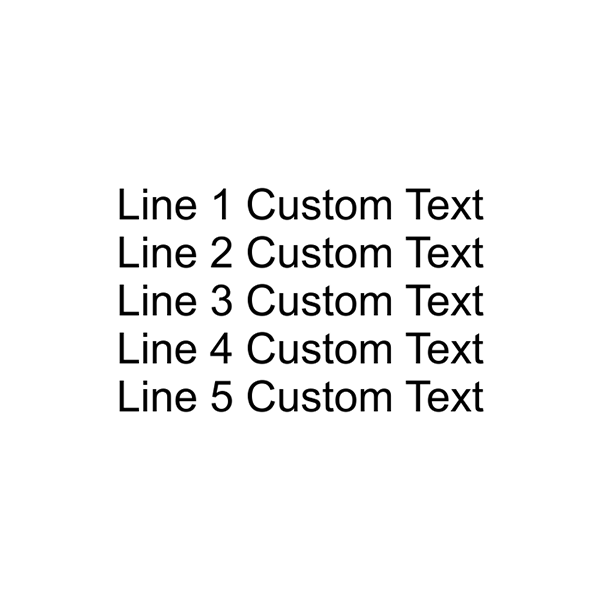 5 Line Custom Wood Handle Stamp