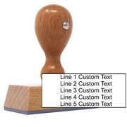 5 Line Custom Wood Handle Stamp