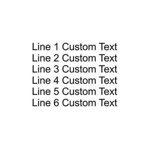 6 Line Custom Wood Handle Stamp