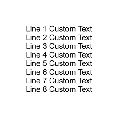 8 Line Custom Wood Handle Stamp - alternate view