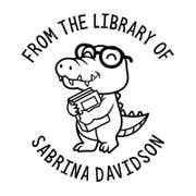 Cute Gator Custom Book Stamp