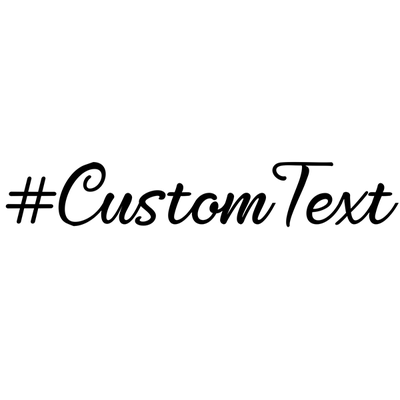 Custom Text Script Hashtag Rubber Stamp