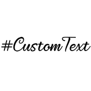 Custom Text Script Hashtag Rubber Stamp