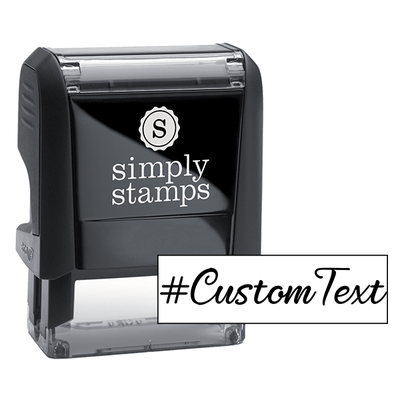 Custom Text Script Hashtag Rubber Stamp - alternate view