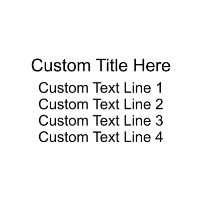 4 Lines With Title Custom Self-Inking Stamp - alternate view