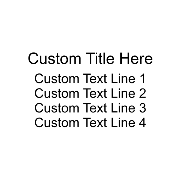 4 Lines With Title Custom Self-Inking Stamp Imprint