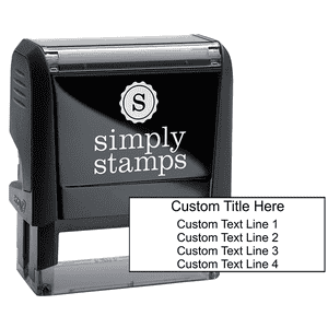 4 Lines With Title Custom Self-Inking Stamp