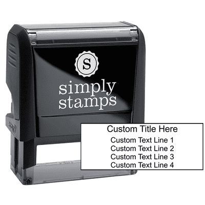 4 Lines With Title Custom Self-Inking Stamp