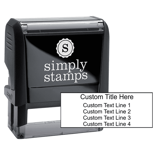 4 Lines With Title Custom Self-Inking Stamp