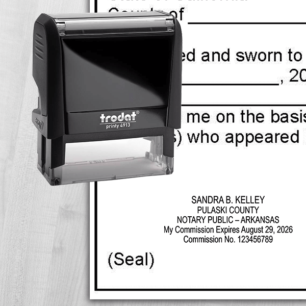 Arkansas Notary Rectangle Stamp Simply Stamps