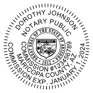 Arizona Notary - Round Stamp