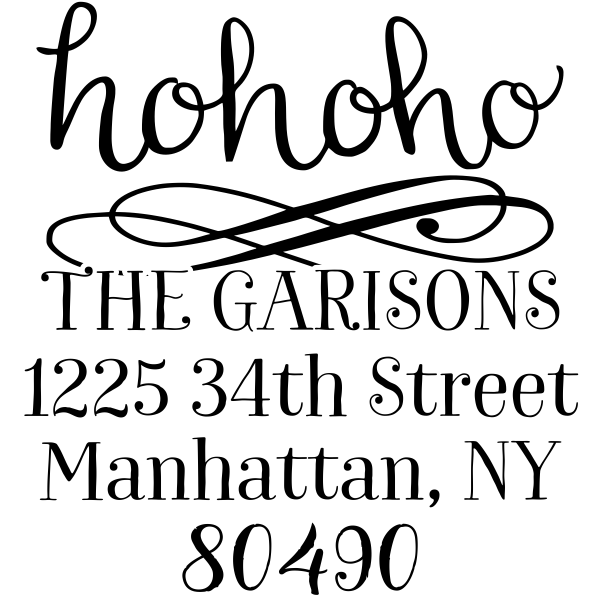 HoHoHo Christmas Address Stamp