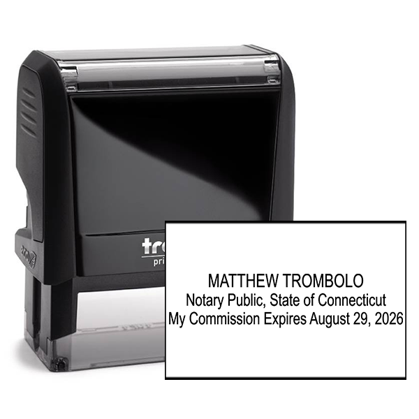 Connecticut Rectangular Notary Seal