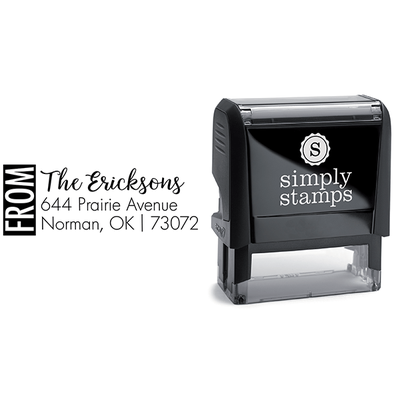 Color Block Family Of Address Stamp - alternate view