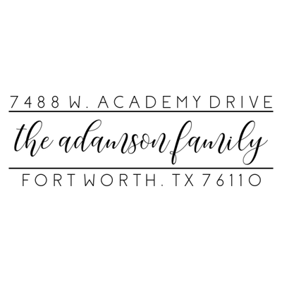 Adamson Dainty Script Address Stamp