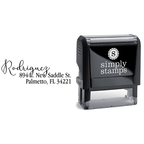 Script Overlay Address Stamp Body and Design