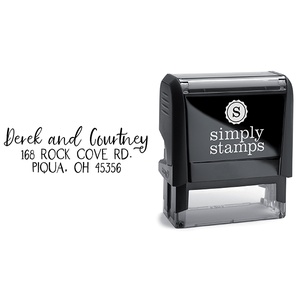 Farmhouse Script Address Stamp Body and Design