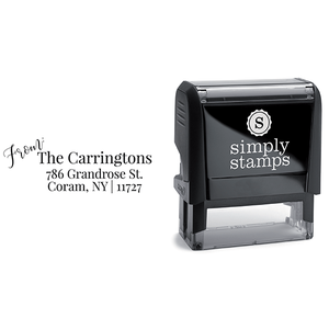 Script ‘From’ Family of Address Stamp Body and Design