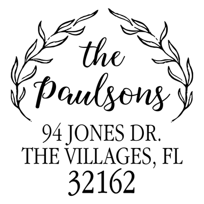 Rustic Branch Address Stamp