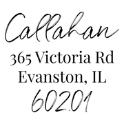 Callahan Brush Script Address Stamp