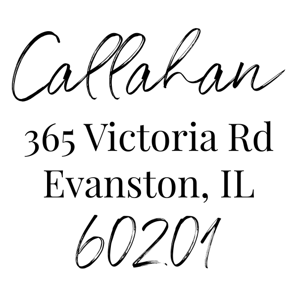 Callahan Brush Script Address Stamp