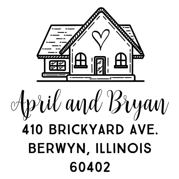 Home is Where the Heart is Address Stamp