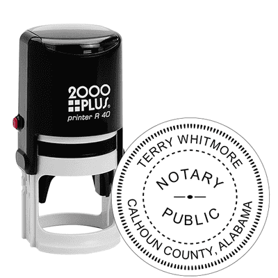 Alabama Notary Stamp - alternate view