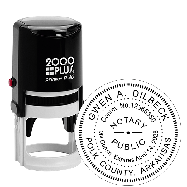 Arkansas Notary Round Stamp