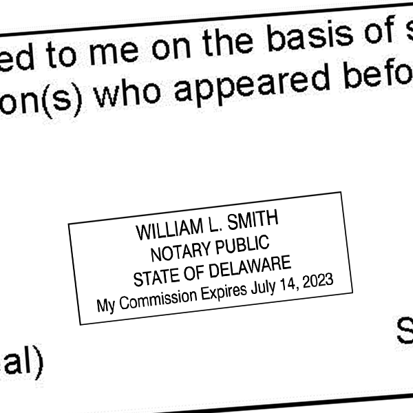 Delaware Rectangle Notary Stamp Seal Simply Stamps