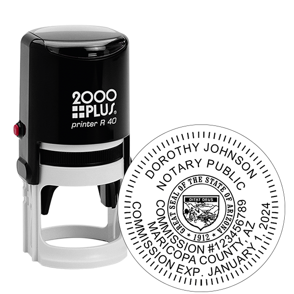Arizona Round Notary Stamp