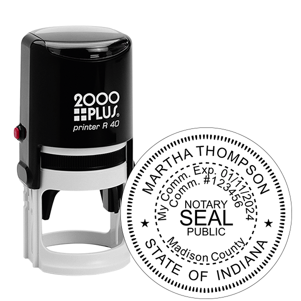 Indiana Round Notary Stamp