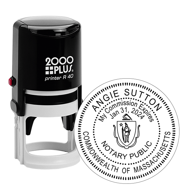 Massachusetts Round Notary Stamp
