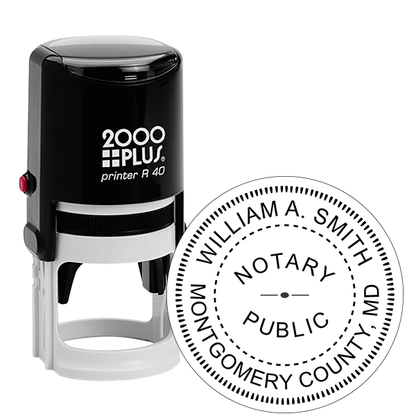 Maryland Round Notary Stamp
