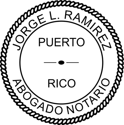 Puerto Rico Notary Stamp - alternate view