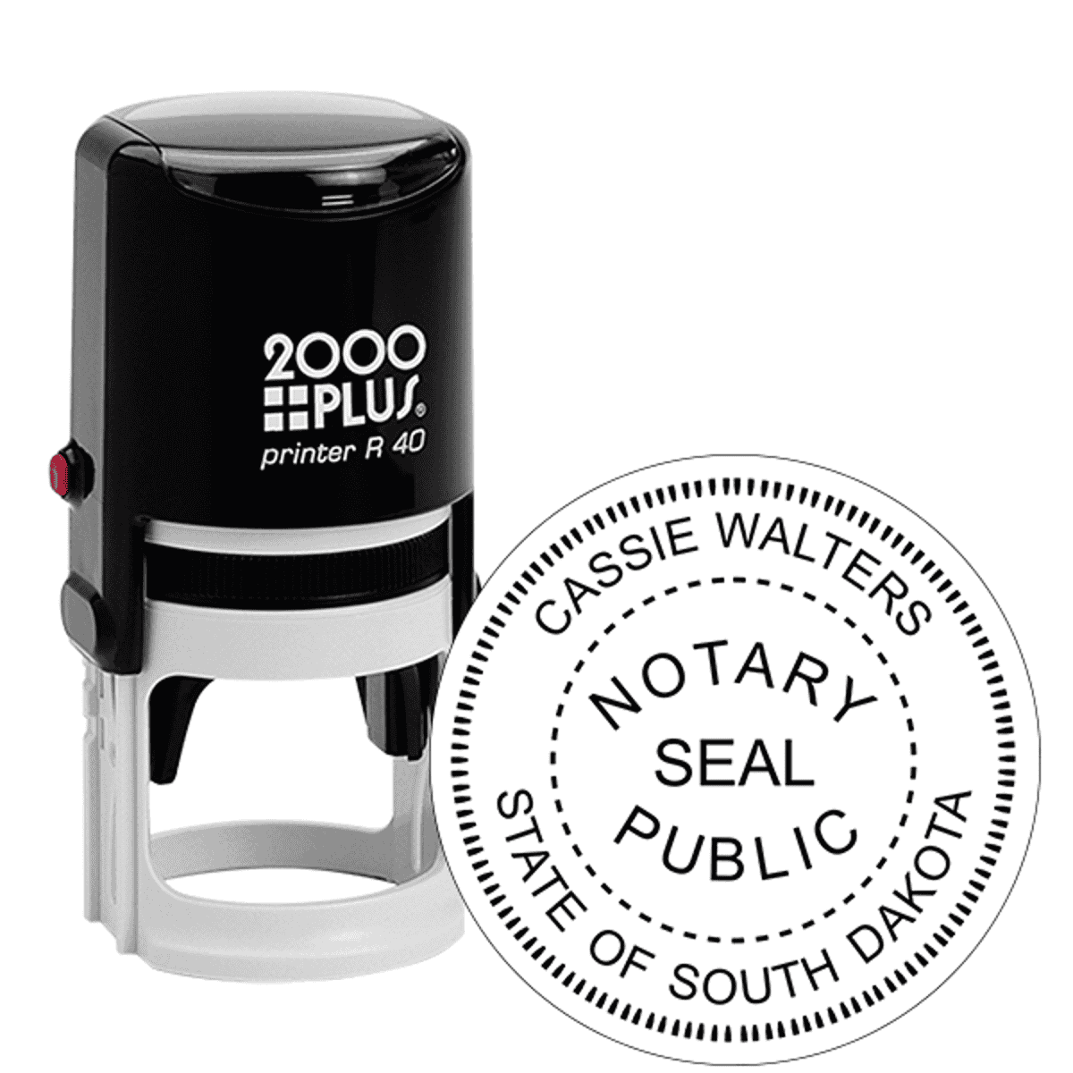 South Dakota Notary with Seal Round Stamp