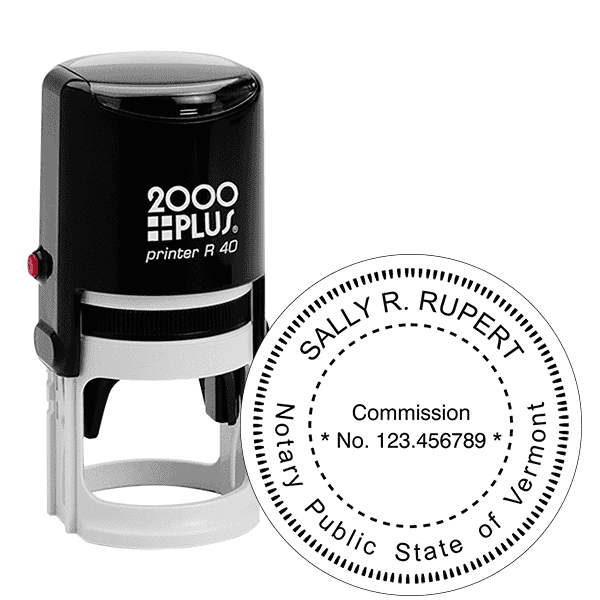 Vermont Round Notary Stamp