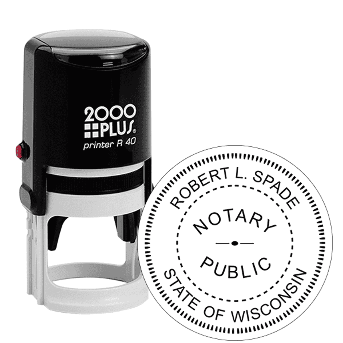 Wisconsin Notary Round  Stamp