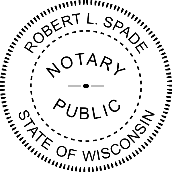 Wisconsin Round Notary Stamp