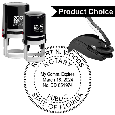 Florida Notary Public Stamp Seal - alternate view