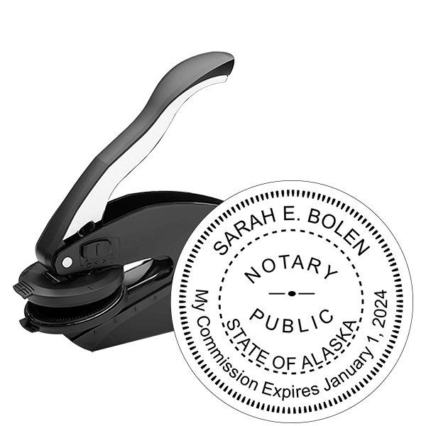 Alaska Notary Round Seal Embosser