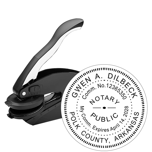 Arkansas Notary Round Seal Embosser