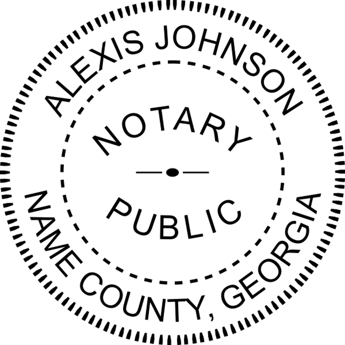 Georgia Notary Public Round Seal Embosser