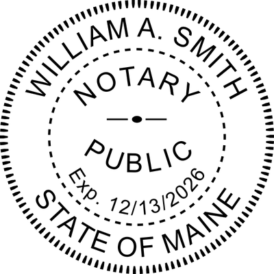 Maine Notary Round Seal Embosser - alternate view