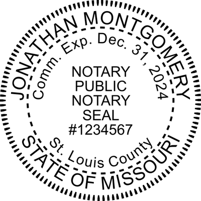 Missouri Notary Round Seal Embosser - alternate view