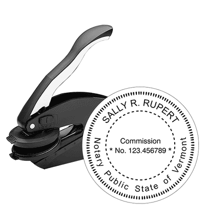 Vermont Notary Round Seal Embosser