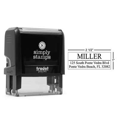 Last Name Address Stamp - alternate view