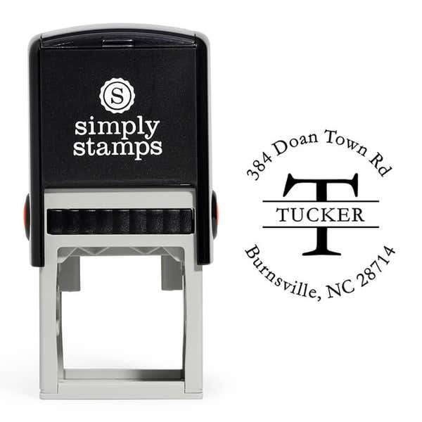 Impression and the Trodat 4924 Self-Inking Stamp that comes with the Monogram Self-Inking Return Address Rubber Stamp