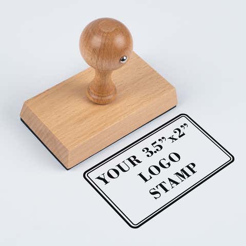 3.5” x 2” Upload Your Logo European Stamp